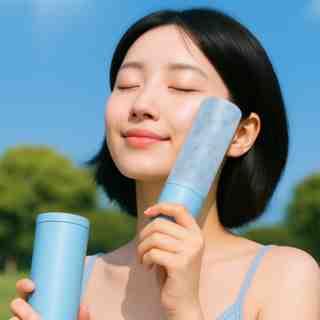 커넥티아 여름 골프 아이스 휴대용 오래가는 넥쿨러 시원 스틱, 블루, 1개