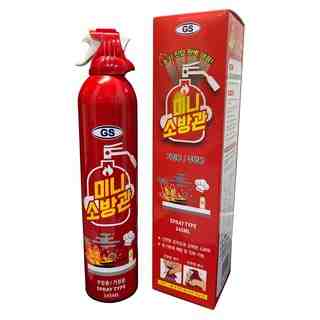 지에스켐 미니소방관 차량용 소화기, 345ml, 혼합색상, 1개