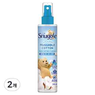 스너글 허거블 코튼 더블 소프트 섬유탈취제 본품, 150ml, 2개