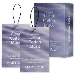 마르티그 퍼퓸 샤쉐 차량용 방향제 2p, 1세트, 클린 코튼 머스크