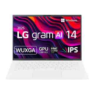 LG전자 2025 그램 AI 14 WUXGA 코어Ultra5 애로우레이크, 에센스화이트, 256GB, 16GB, WIN11 Home, 14Z90T-GA5CK