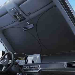 스피세프 차량 햇빛가리개 자동차 앞유리 선바이저, 실버, 1개