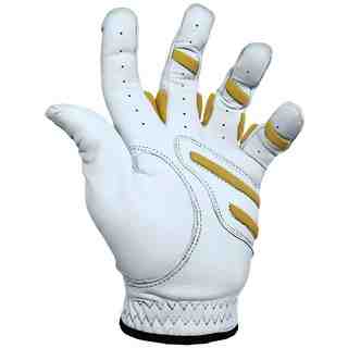 몽키그립 파워패드 정타 깨백 잘치는 미끄럼방지 기능성 골프장갑 양피 왼손, 화이트, 1개