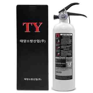 한국소방 ABC 가정 자동차겸용 분말형 소화기 화이트 + 스트랩 세트, 0.7kg, 1세트