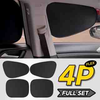 선쉐이드 자외선 완벽차단 햇빛가리개 전좌석 올인원 4P, 4개, 블랙