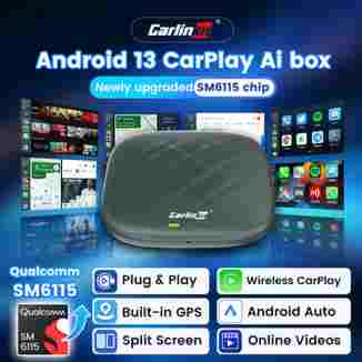 2025 CarPlay 안드로이드 13 TV 박스 안드로이드 자동 무선 Carplay 어댑터 SM6115 Netflix Spotify Youtube 용 128G 쿼드 코어 스마트 박스