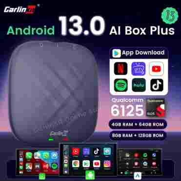 Carlinkit Android 13 Carplay Ai Box 8GB 128GB QCM6125 8 코어 CarPlay Android 자동 무선 온라인 Tv Netfilx Youtube IPTV