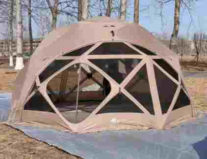 팔각형 구형 텐트 스팟 봄 추위와 방풍 낚시 캠핑 텐트 휴대하기 쉬운 캠핑 다인용 텐트