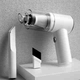 KORELAN 무선 다용도 차량용청소기 핸디형 강력 자동차와 집에서 겸용, 화이트, 화이트