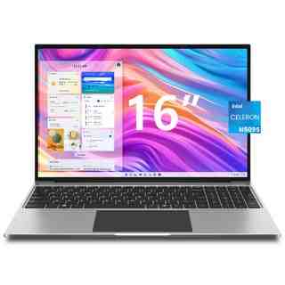 JUMPER 2025 노트북 16인치 화면 대형 셀러론 N5095 512GB SSD 16GB RAM사무용 WIN11 home, 그레이, S7max N5095