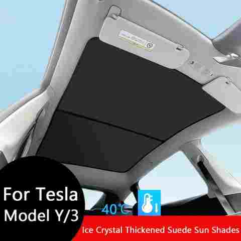 Tesla Model 3 Sunroof Highland 2025 모델 Y 2020-25 아이스 천 버클 Sun Pare 유리 전면 후면 채광창 액세서리 용 차양