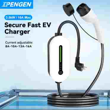 IPENGEN EV 휴대용 충전기 Type2 /GBT 플러그 커넥터 16A 1상 3.5KW Type1 전기 자동차용 3.5m Wallbox 충전 스테이션