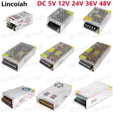 스위칭 전원 공급 장치 DC 5V 12V 24V 36V 48V 60W 360W 600W 조명 변압기 AC 100-240V 소스 어댑터 SMPS LED 스트립 CCTV