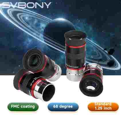 Svbony 접안렌즈 세트 망원경 아이피스 천문망원경안렌즈 1.25'' 6mm/9mm/15mm/20mm 68도 초광각 UWA 아이피스 1.25인치천문 망원경용