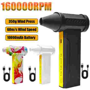 160000 RPM 전기 공기 송풍기 터보 제트 팬 브러시리스 모터 고속 터보 폭력 팬 USB 충전식 강력한 먼지 송풍기