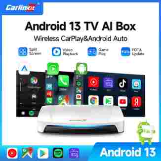 CarlinKit 무선 Carplay TV 박스 스마트 8 + 128G 안드로이드 자동 AI 박스 HDMI 출력 Youtube Kia IPTV 용 안드로이드 13 비디오 어댑터