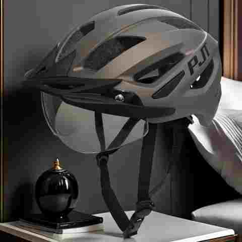 PJT 태양 고글 및 썬 바이저가있는 새로운 LED 자전거 헬멧 충전식 남성용 자전거 헬멧 선글라스 쉴드로드 MTB 사이클링 헬멧