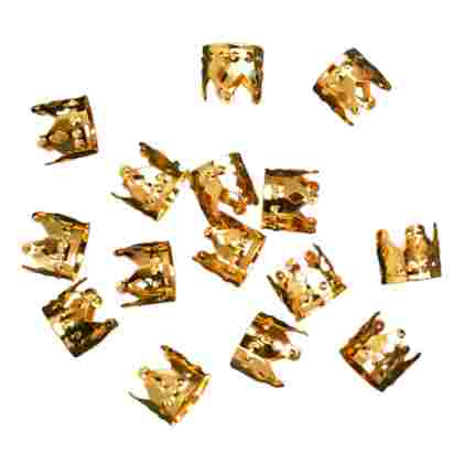 100Pcs 금속 머리 끈 Dreadlock 비즈 크라운 중공 디자인 커프 클립 액세서리 비즈 커프 브레이드 헤어 12x10mm