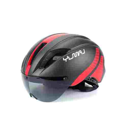 NEW YUMAJ 고글 헬멧(렌즈 포함) TT 에어로 로드 헬멧 남성용 레이싱 일체형 헬멧 Casco Ciclismo YM-15