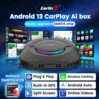 Carlinkit Android 13 Tv Box Carplay Android Auto 8 코어 Netflix Spotify Youtube 자동차 액세서리 용 무선 어댑터에 유선