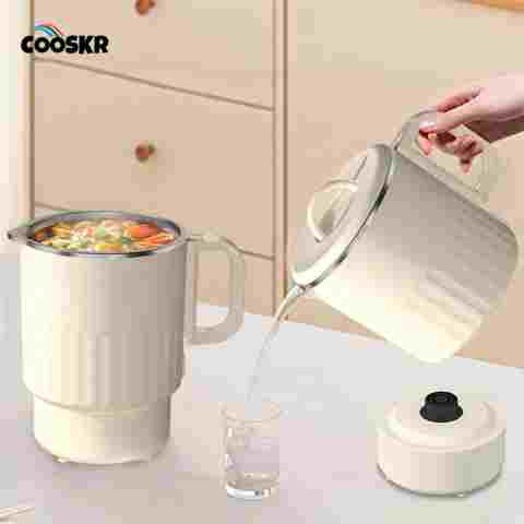 1L 전기 주전자, 물 끓이기, 커피, 우유, 차 포트, 접이식 주전자, 가정용 여행용 온수기, 보온병, 접이식 가열 주전자