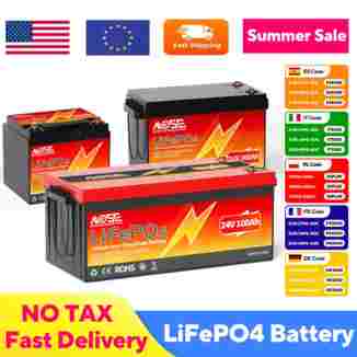 12V 300Ah 200Ah 100Ah LiFePO4 배터리(BMS 포함) 리튬 배터리 딥 사이클 충전식 배터리 RV 캠핑카용