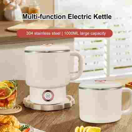 새로운 3 IN 1 다기능 요리 냄비 소형 접이식 여행 전기 주전자 휴대용 가정용 밥솥 냄비 110V 220V