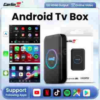 2025 CarlinKit 안드로이드 TV 박스 Lite CarPlay 안드로이드 오토 무선 어댑터 (차량용 미디어 플레이어, 넷플릭스, 유튜브, IPTV, 스포티파이, HDMI 지원)