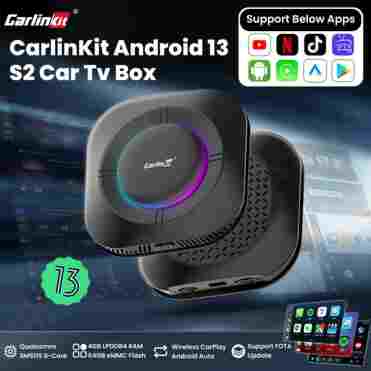 Carlinkit S2 안드로이드 13 Tv 박스 SM6115 8 코어 Carplay 무선 안드로이드 자동 지원 Youtube Netfilx IPTV Spotify 물리적 스위치