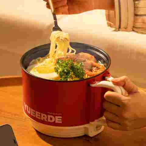 휴대용 전기 냄비, 붙지 않는 팬, 빠른 국수 쿠커, 가정 기숙사 사무실용 미니 냄비, 1-2 인용