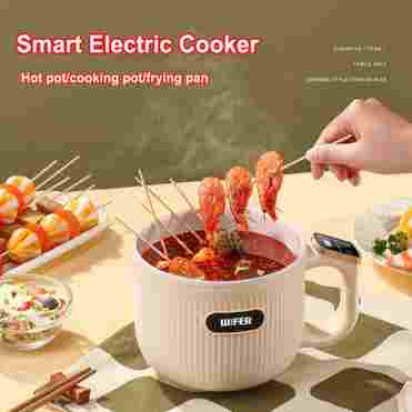 다기능 스마트 전기 밥솥, 휴대용 소형 냄비, 여행용 라멘 냄비, 기숙사 가정용, 500W, 1.2L, 신제품