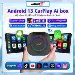 Carlinkit CarPlay Ai Box 무선 CarPlay 무선 안드로이드 자동 Audi Mazda Toyota Netflix YouTube 4G Qualcomm 6115