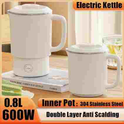 0.8L 미니 접이식 주전자 휴대용 온수기 600W 600ml 전기 주전자 홈 주전자 전기 끓는 냄비 여행하기 쉬운