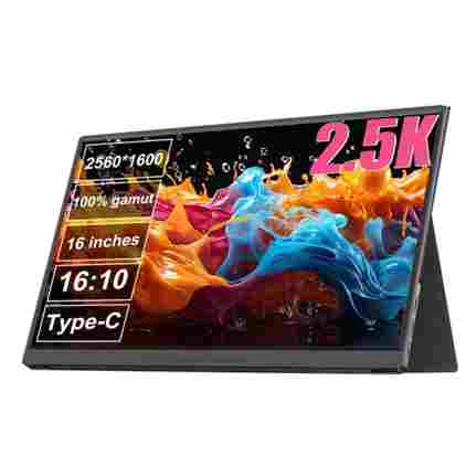 16인치 100% sRGB/144Hz/터치/2.5k 휴대용 모니터 게이밍 노트북 디스플레이 타입 C 미니 HDMI 지원 PS/Steam/Deck/Switch/PC/Mac용