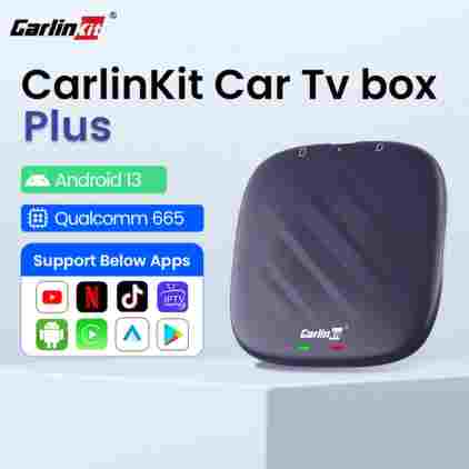 Carlinkit 플러스 박스, 안드로이드 13 카플레이, 안드로이드 자동 무선 안드로이드 TV 박스, Carlinkit Pro 지지대, Netfilx 유튜브 IPTV