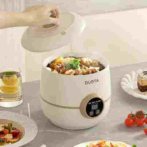 300W 2L 소형 밥솥 3 in 1 기숙사 다기능 전기 밥솥 휴대용 가정용 스튜 냄비 냄비 220V