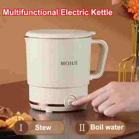 업그레이드된 3 in 1 다기능 밥솥 접이식 및 분할 휴대용 여행 전기 주전자 미니 전기 냄비 냄비