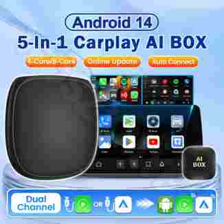 2025 안드로이드 14 카플레이 AI 박스 4/8코어 무선 카플레이 안드로이드 오토 지원 차량 지능형 시스템 유튜브 넷플릭스용