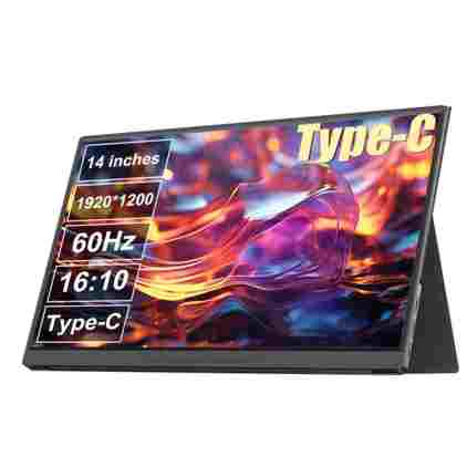 14인치 휴대용 모니터 IPS 패널 보조 디스플레이 컴퓨터 모니터 FHD 1200P PC/휴대폰 Xbox 스위치 PS4/ps5 노트북용