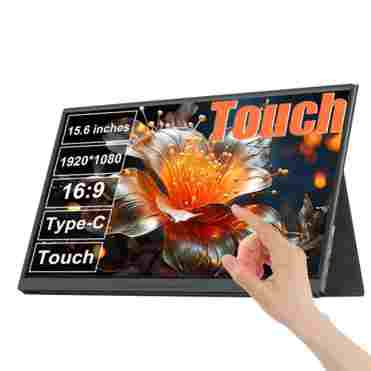 LANLIPU 15.6인치 휴대용 모니터 터치스크린 보조 디스플레이 컴퓨터 모니터 1080P 휴대폰 Xbox 스위치 PS4/PS5 노트북용