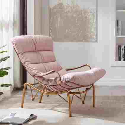 새로운 스타일 게으른 흔들 의자 성인 북유럽 크리 에이 티브 안락 의자 홈 가죽 아트 흔들 의자 ss 7304